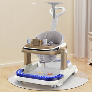 Marche-bébé <span class=keywords><strong>électrique</strong></span> télécommandé avec jambes en forme de O, lumières et musique / Trotteur musical roulant pour tout-petits - Product Image 3