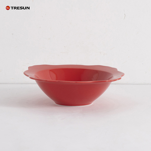 Juego de vajilla de cerámica de 24 piezas, color rojo brillante, platos cuadrados de porcelana roja con esmalte de color para fiestas. - Product Image 3