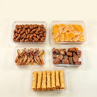 Contenant en plastique transparent à clapet en PET pour emballage de viande séchée, de snacks et de mangues conservées pour la vente au détail