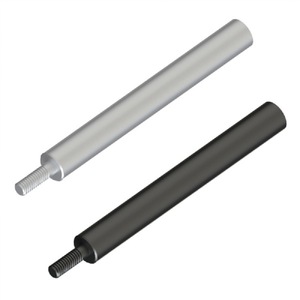 Eje de Acero Inoxidable 304, Tolerancia H7 G6, Extremo Roscado Escalonado, Material para Rectificado, Especificación 66, Niquelado, Personalizable - Product Image 2
