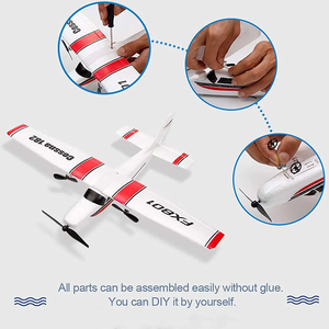 Avion RC Fx801 <span class=keywords><strong>Cessna</strong></span> 182 DIY, 2,4 GHz, 2 canaux, en EPP, planeur électrique, avion à aile fixe pour enfants, pour l'extérieur - Product Image 4
