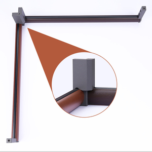 Barre de penderie ovale en cuir avec revêtement en cuir PU, en alliage d'aluminium, antidérapante, pour vêtements - Product Image 4