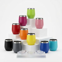 Mug en forme d'œuf personnalisable de 12 oz, gobelet thermolaqué pour café, vin, bière, lait, thé, avec couvercle sans BPA, idéal pour les fêtes et le bureau