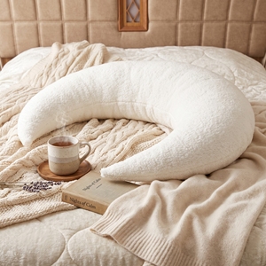 Oreiller de maternité géant en forme de lune, coussin de soutien corporel en tissu doux avec couche d'air, oreiller d'allaitement et de grossesse pour femmes enceintes, oreiller en forme de C - Product Image 3