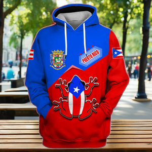 Puerto <span class=keywords><strong>Rico</strong></span> 3D Digital Impreso Sudadera con capucha de gran tamaño Bandera Sudadera para hombres y mujeres Unisex Adulto Puerto <span class=keywords><strong>Rico</strong></span> Bandera Ropa - Product Image 4