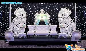 Décoration de scène de mariage occidental, 1 pièce, décor de réception de mariage rêveux, scène de thème blanc - Product Image 3