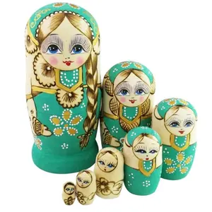 Individuelle Figuren hölzerne russische Nistpuppen Matryoshka-Puppen handbemalt Souvenir handgefertigte Puppe für Kind Geschenk Heimdekoration