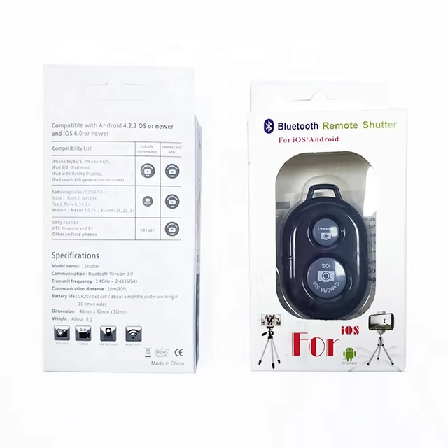 Wireless Bluetooth Camera Remote Control Shutter for Smart Phones Wireless Camera Remote Control for Gift and Photo Taking