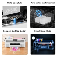 Imprimante DTF A3 XP2 XP600 DIY avec écran tactile 13 pouces, entretien facile, machine de transfert direct sur film pour l'impression de vêtements