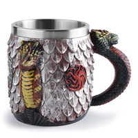Boccale in Resina con Rune di Thor in Stile Medievale, Tazza Personalizzata per Caffè/Birra con Rivestimento in Acciaio Inox, Decorazione per Bar Domestico, Regalo per Feste di Halloween