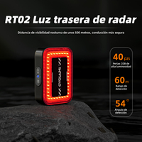 Feu arrière de vélo CYCLAMI RT02, feu arrière intelligent à LED avec capteur de freinage radar, étanche, lampe d'avertissement pour la conduite nocturne