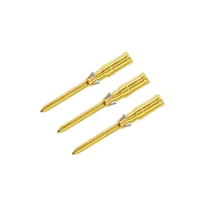 Gold Plated Male Pins 10A Crimp Contacts For HD HDD HM HK HQ Crimp Terminal Inserts