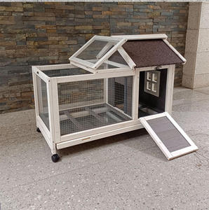 <span class=keywords><strong>Poulailler</strong></span> extérieur spacieux en bois imperméable de qualité supérieure avec perchoirs réglables pour lapins, cochons d'Inde et pigeons - Product Image 6