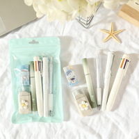 Ensemble de papeterie personnalisé pour enfants, fournitures scolaires avec stylo gel et marqueur fluorescent