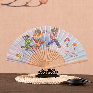 Ventilador <span class=keywords><strong>de</strong></span> <span class=keywords><strong>madera</strong></span> plegable a <span class=keywords><strong>mano</strong></span>, ecológico y barato - Product Image 5