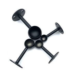 Supporto asta per <span class=keywords><strong>armadio</strong></span> in acciaio inossidabile nero supporto supporto per staffa per mensola - Product Image 5