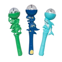 Bâton lumineux LED pour enfants, jouet rotatif lumineux, vente en gros, design de dessins animés d'animaux et de dinosaures, fabriqué en plastique