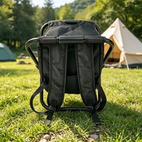 Sac à dos pliable personnalisable en tissu Oxford avec siège intégré, sac de rangement portable, siège léger pour voyage et extérieur, mobilier d'extérieur