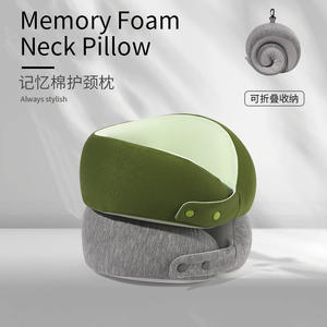 Almohada de Viaje en Forma de U de Espuma Viscoelástica Flyingbear, Color Rosa, Soporte Portátil para el Cuello, para Avión, Oficina, Siesta - Product Image 2