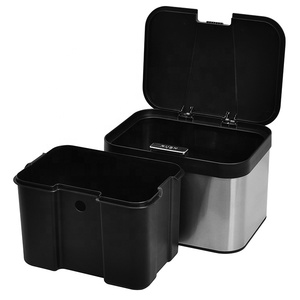 <strong>Kitchen</strong> 1.14 Gallon With <strong>Compost</strong> <strong>Bin</strong> Stainless Steel Garbage Can Desktop Trash Can <strong>Compost</strong> <strong>Bin</strong> - Product Image 5