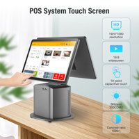 Terminal Punto de Venta de 15.6 Pulgadas con Software, Máquina POS con Sistema Android para Facturación en Restaurantes y Hostelería, Dispositivo Todo en Uno