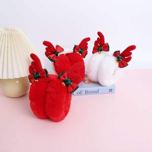 سماعات أذن قابلة للطي للبالغين على شكل قرون الغزلان، سماعات شتوية سميكة دافئة من الفرو للطلاب، حماية من البرد في الهواء الطلق - Product Image 1