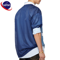QZFSO T-shirts de sport personnalisés à coupe carrée avec impression par sublimation, design en maille oversize, style streetwear, maillot de football américain