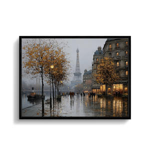 Immagini rustiche della foresta <span class=keywords><strong>dipinti</strong></span> di arte della parete della natura selvaggia retrò Vintage immagini incorniciate pittura paesaggistica rustica di arte della parete della fattoria - Product Image 4