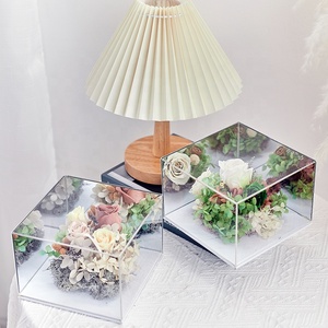 Regalo di san valentino alla sua ragazza rose fatte da te conservate fiori eterni scatola regalo specchio con lunga durata 3-5 anni - Product Image 2