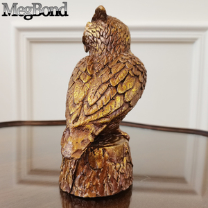 Gufo dorato da tavolo per la tua casa con bei dettagli - Product Image 4