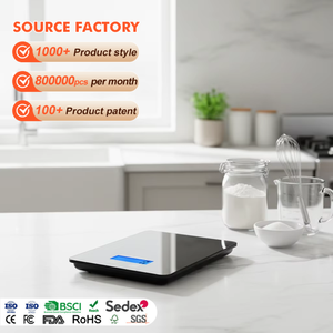 Hochwertige USB-Küchenwaage mit gehärtetem Glas, 15000g Kapazität, Pronto LCD-Digitalanzeige und Multifunktionsfunktionen - Product Image 1