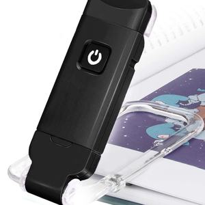 Lampe de lecture LED portable, mini, flexible, en plastique, rechargeable par USB, avec clip pour lire au lit - Product Image 1