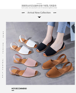 <span class=keywords><strong>Sandali</strong></span> piatti da <span class=keywords><strong>donna</strong></span> alla moda, scarpe a punta aperta, fondo morbido, <span class=keywords><strong>taglie</strong></span> <span class=keywords><strong>grandi</strong></span>. - Product Image 6