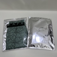 Sacs à fermeture éclair en aluminium brillant avec logo personnalisé pour vêtements, t-shirts, sweats à capuche
