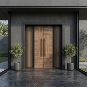 Meubles de maison, porte d'entrée double en bois de luxe avec un artisanat élégant - Product Image 2