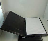 Carpeta de Conferencia Personalizada A4 de Cuero PU Negro, Portafolio de Documentos Corporativos para Eventos y Regalos