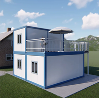 Maisons miniatures modernes détachables à installation rapide, villas en verre clés en main, maisons préfabriquées modulaires en acier, maisons conteneurs préfabriquées aux États-Unis