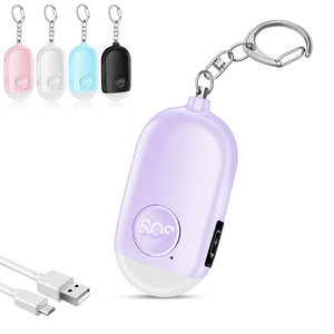 Alarma Personal Recargable Portátil de 130db para Defensa Personal, Seguridad y Protección, con Llavero - Product Image 4