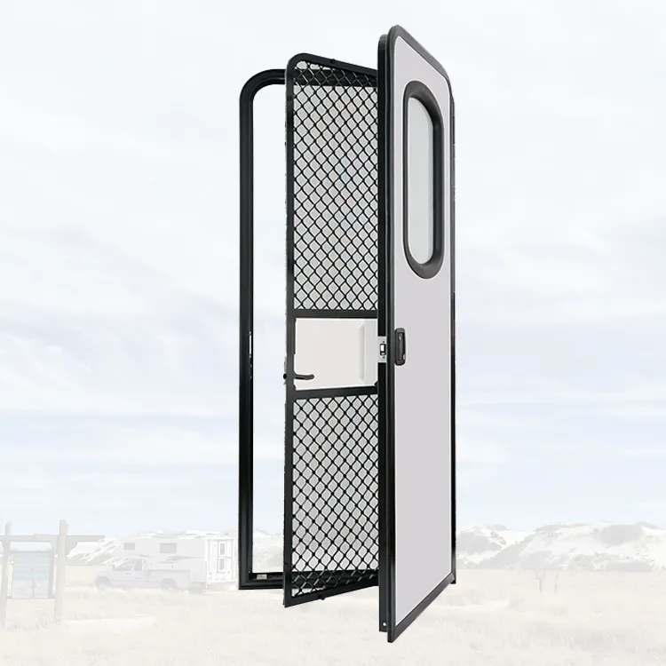 Porta de entrada para motorhome em liga de alumínio estilo americano 540*1640mm porta de acampamento para RV de alto desempenho