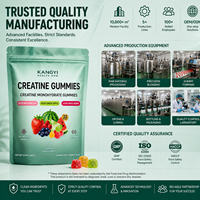 Gommes de créatine monohydrate 5g par portion, 3 saveurs : pastèque acidulée, pomme verte acidulée, baies mélangées acidulées, 32 unités