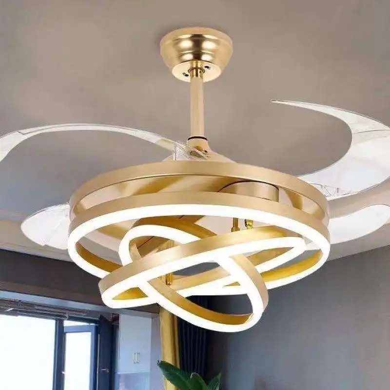Vendita calda risparmio energetico elegante Led smart lampadario a soffitto lampade da 42 pollici moderno lampadario soffitto luce del soggiorno con ventilatore