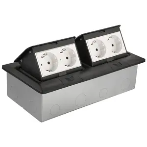 Caja de salida para mesa de cocina, enchufes de suelo con múltiples interruptores y enchufes