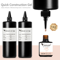 VENALISA UV GEL 1KG Gel de Construction Rapide Sans Résidu Longue Tenue Gel Vernis à Ongles Trempé OEM Vrac 1000ml Vernis à Ongles
