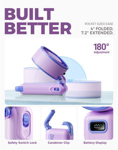 Ventilateur pliable rechargeable Diveblues <span class=keywords><strong>Fanzy</strong></span> Fan à batterie lithium, super puissant, turbo jet, portable - Product Image 5