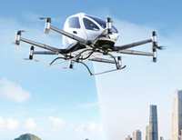 Nouvel aéronef électrique à décollage et atterrissage verticaux (EVTOL) à 2 places pour passagers, multicoptère, taxi aérien, UAM, ville