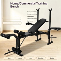 Banc de musculation multifonctionnel avec support pour développés couchés, équipement de musculation robuste pour la salle de sport à domicile, pour l'entraînement de force