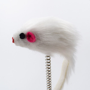 Juguetes para gatos, ratón de sisal con resorte, divertido ratón de juguete para rascar para gatos, juguetes para gatos con resortes. - Product Image 1