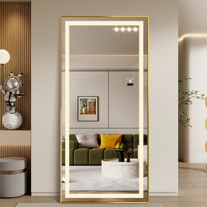 Factory Direct Sale Aluminium Alloy Frame <strong>Rectangular</strong> Full Body <strong>Mirror</strong> with Touch LED Bedrroom Dressing <strong>Mirrors</strong> <strong>Wall</strong> Usage - Product Image 2