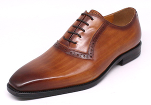 Chaussures habillées Oxford classiques italiennes en cuir véritable pour hommes – Vente en gros - Product Image 6