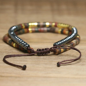 Tinh Tế Picasso Đá Vòng Đeo Tay <span class=keywords><strong>Morse</strong></span> Mã Tôi Yêu Bạn Có Thể Điều Chỉnh Yoga Chữa Bệnh Bohemian Đính Cườm Vòng Đeo Tay Cho Vài Đồ Trang Sức - Product Image 5